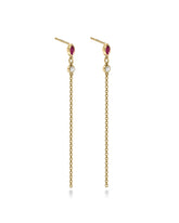 Rainbow Ruby & Diamond Earrings
